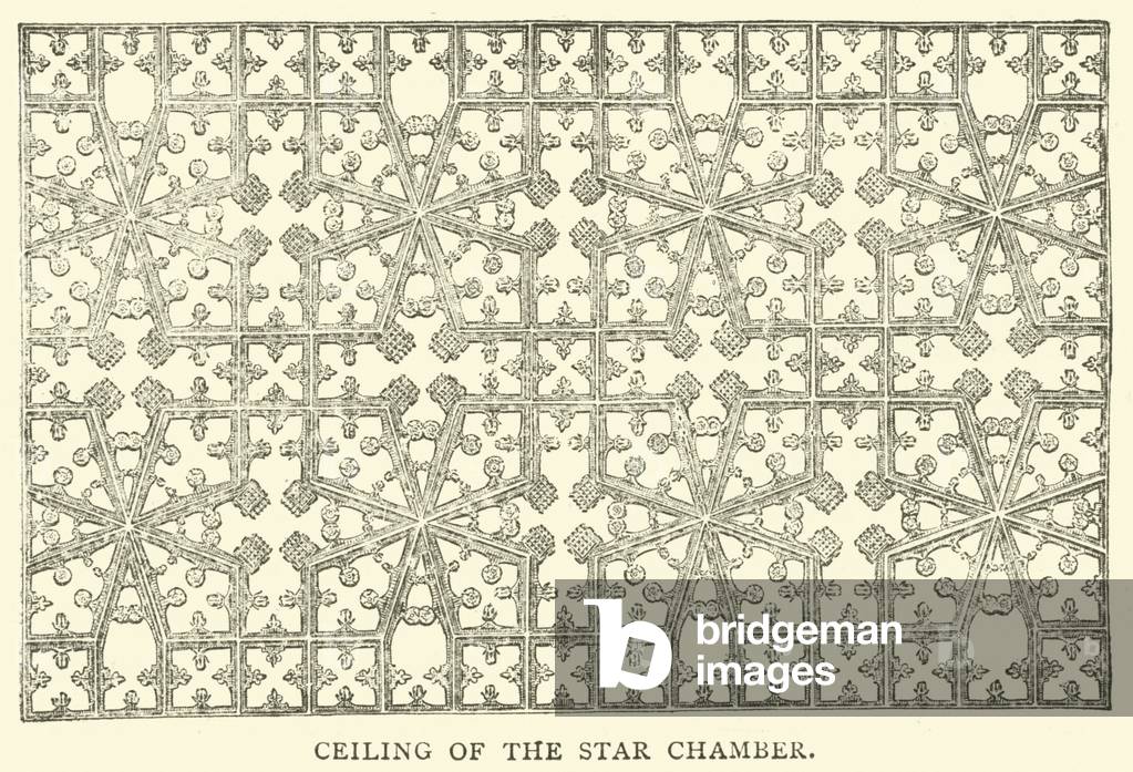 Ceiling of the Star Chamber (engraving)