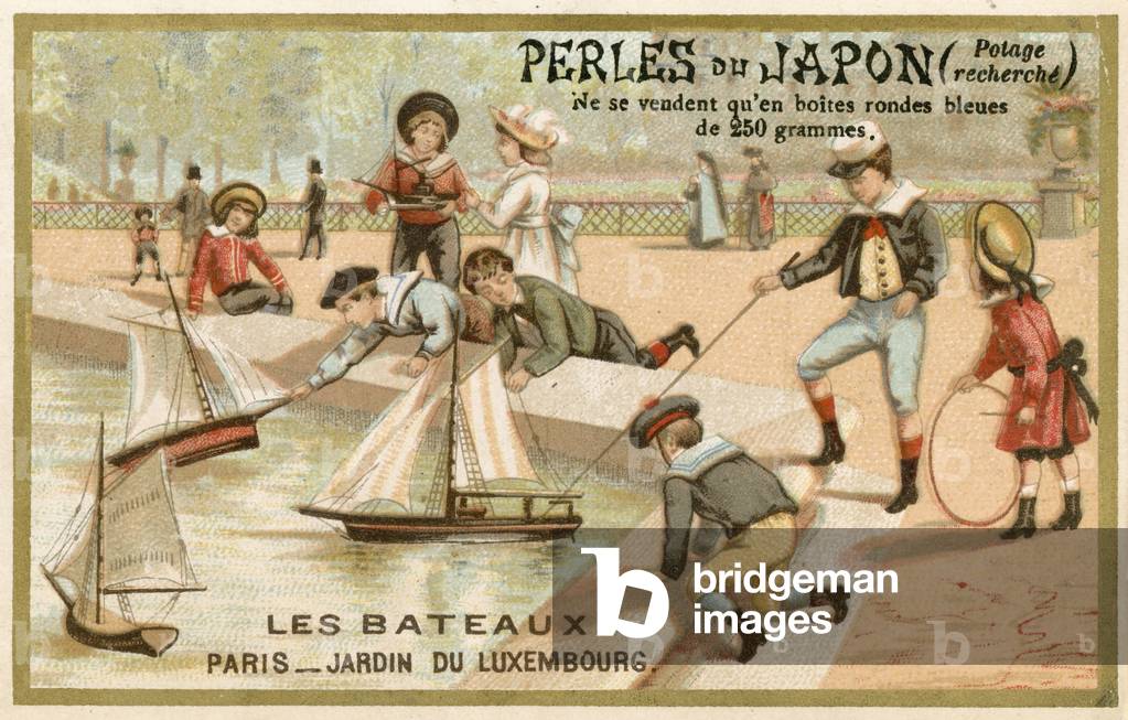 Perles du Japon trade card (chromolitho)