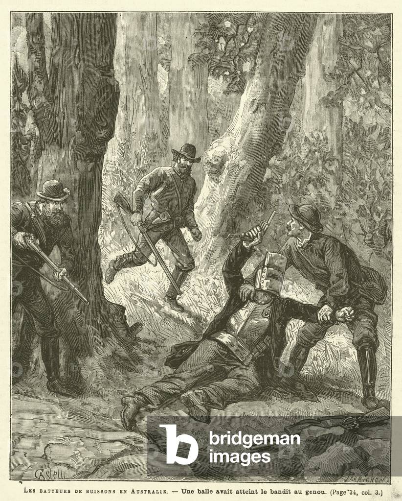 Les Batteurs De Buissons En Australie (engraving)