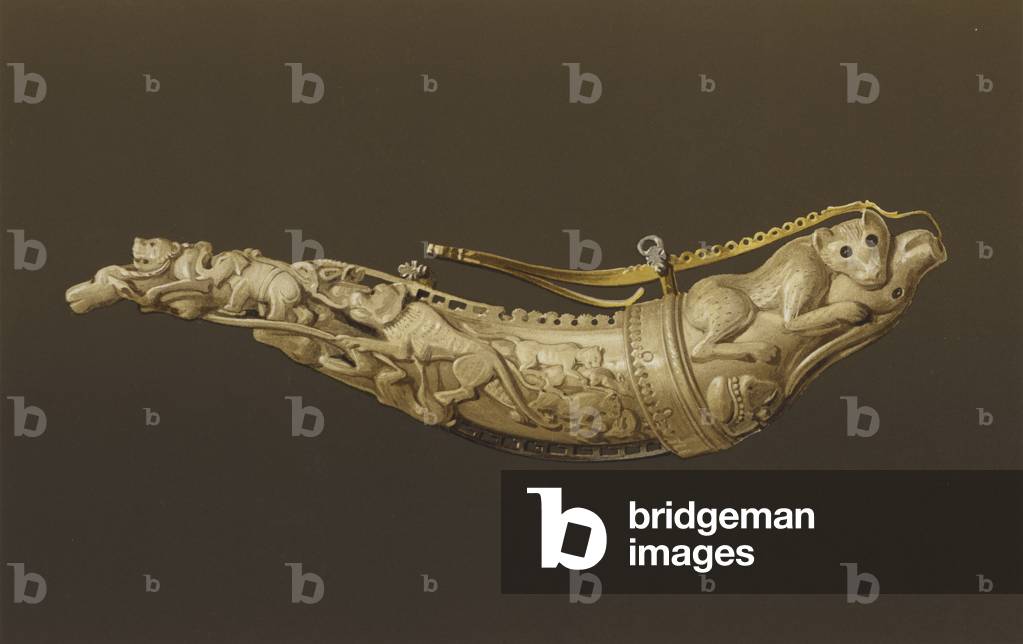 Ivory Priming or Powder Horn (chromolitho)