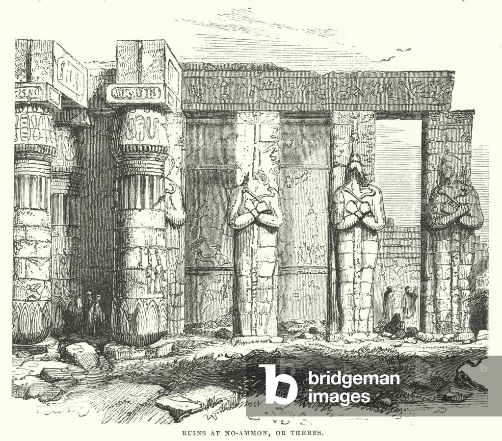 Ruins at No-Ammon, or Thebes (engraving)