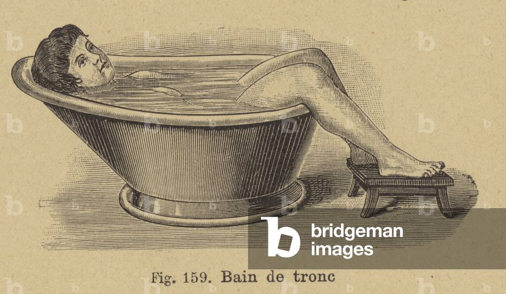 Woman bathing (engraving)