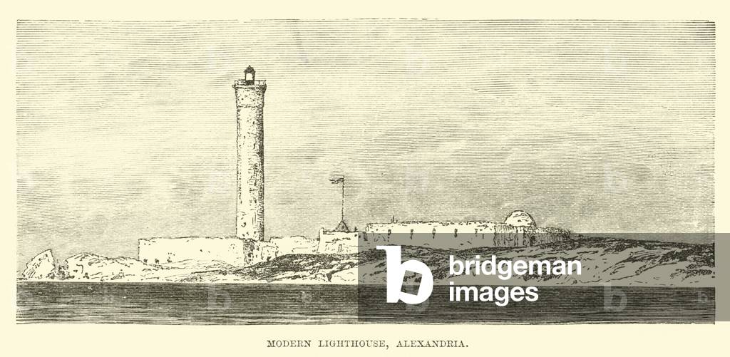 Modern Lighthouse, Alexandria (engraving)