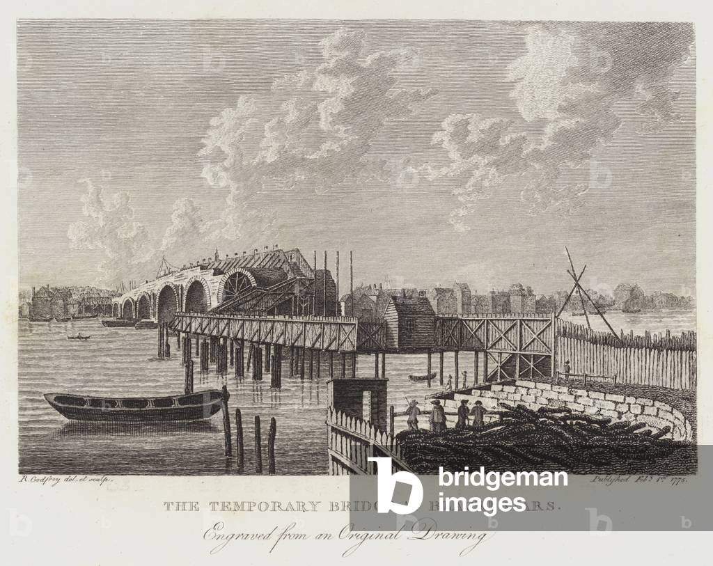 The Temporary Bridge at Blackfriars (engraving)