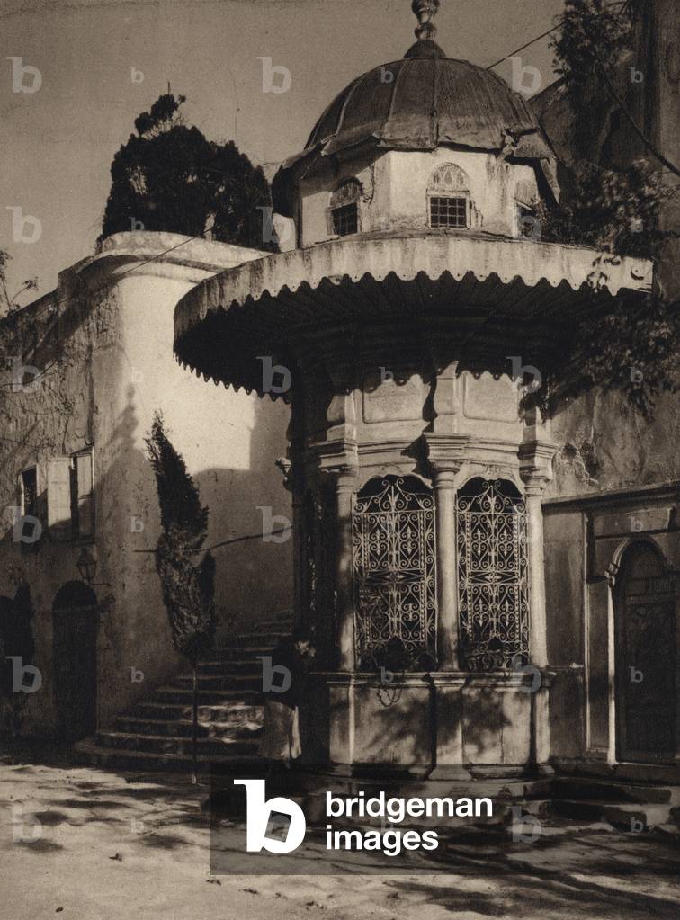 Acre, Well near the Mosque (b/w photo)