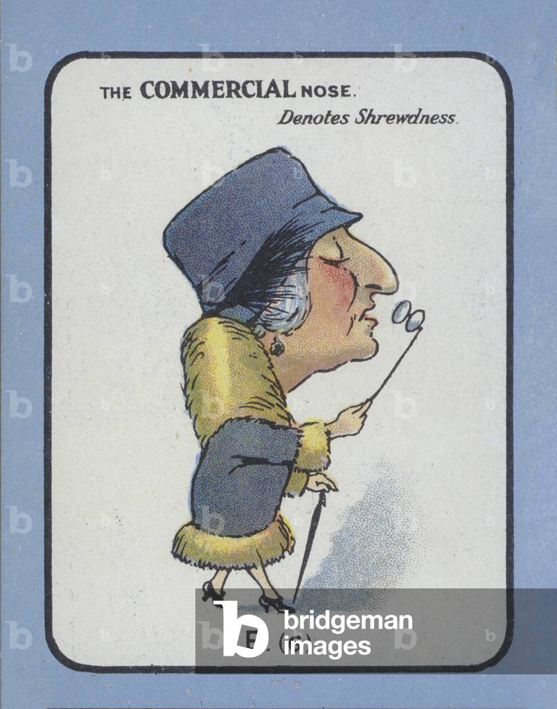 The Commercial Nose Denotes Shrewdness (colour litho)