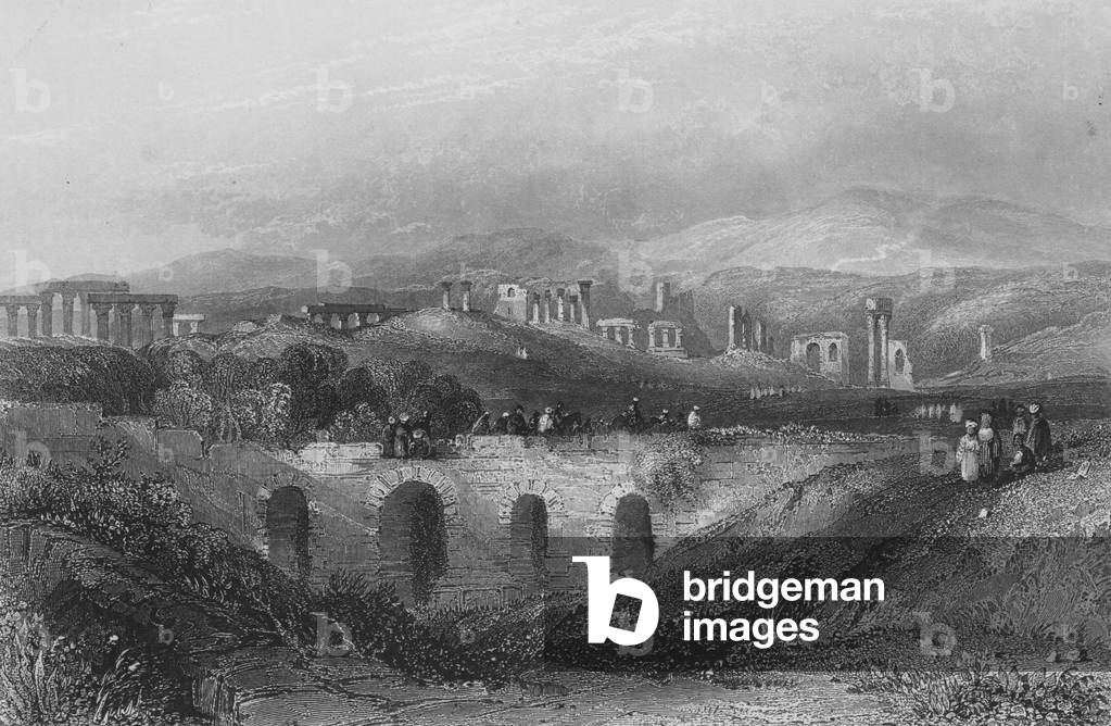The Ruins of Djerash, the Ancient Gergesa (engraving)