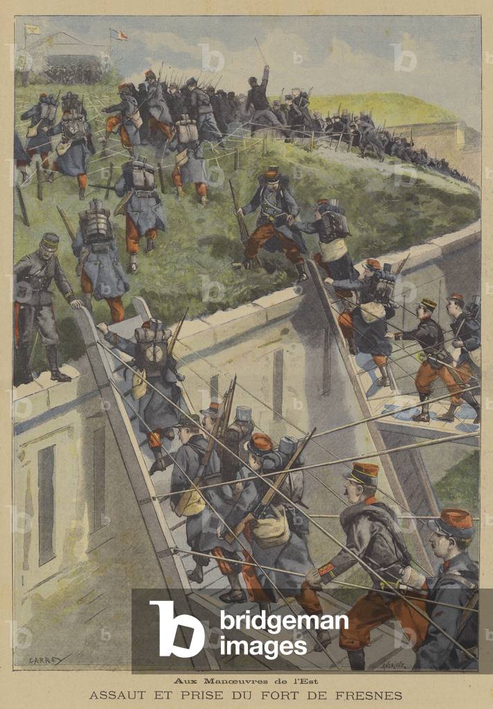 Eastern grand manoeuvres of the French Army (colour litho)