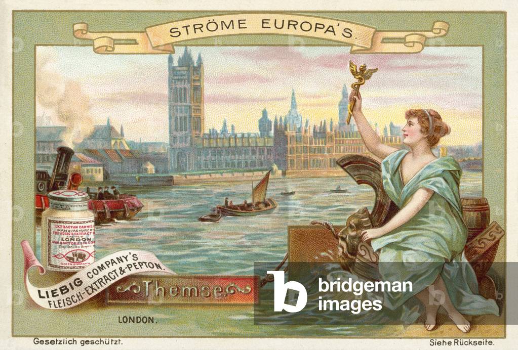 The Thames, London (chromolitho)
