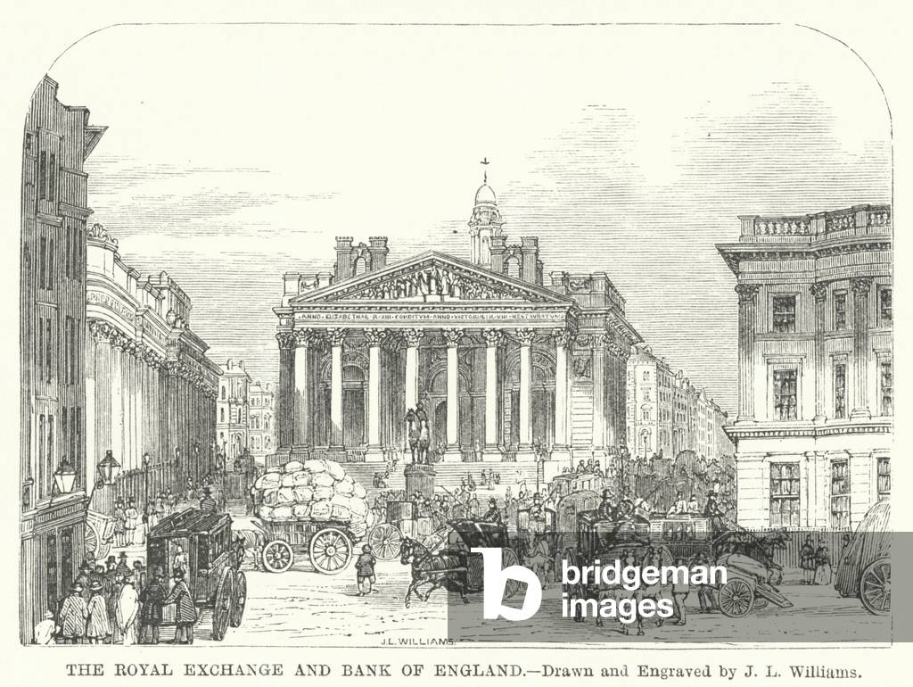 The Royal Exchange and Bank of England (engraving)