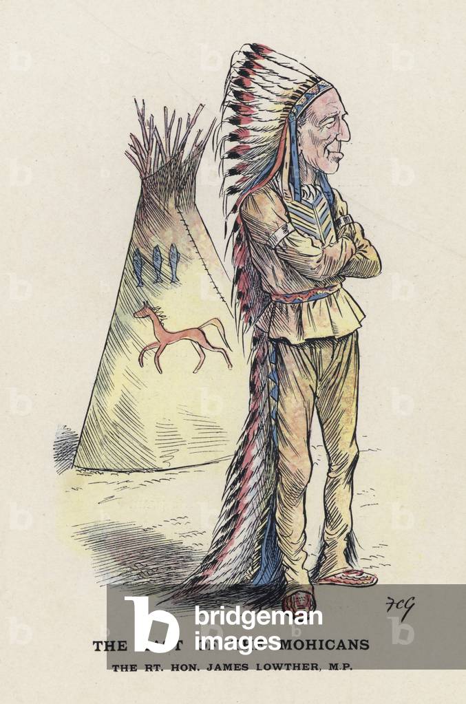 The Last of the Mohicans, The Rt Hon James Lowther (colour litho)