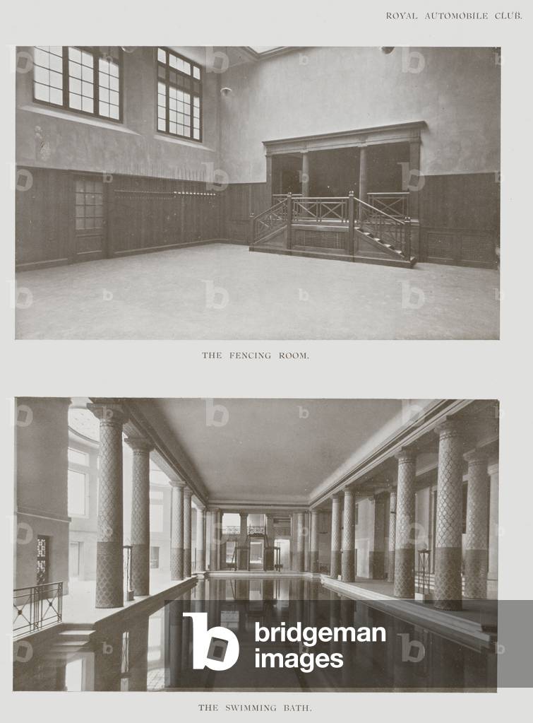Royal Automobile Club, The Fencing Room, The Swimming Bath (b/w photo)