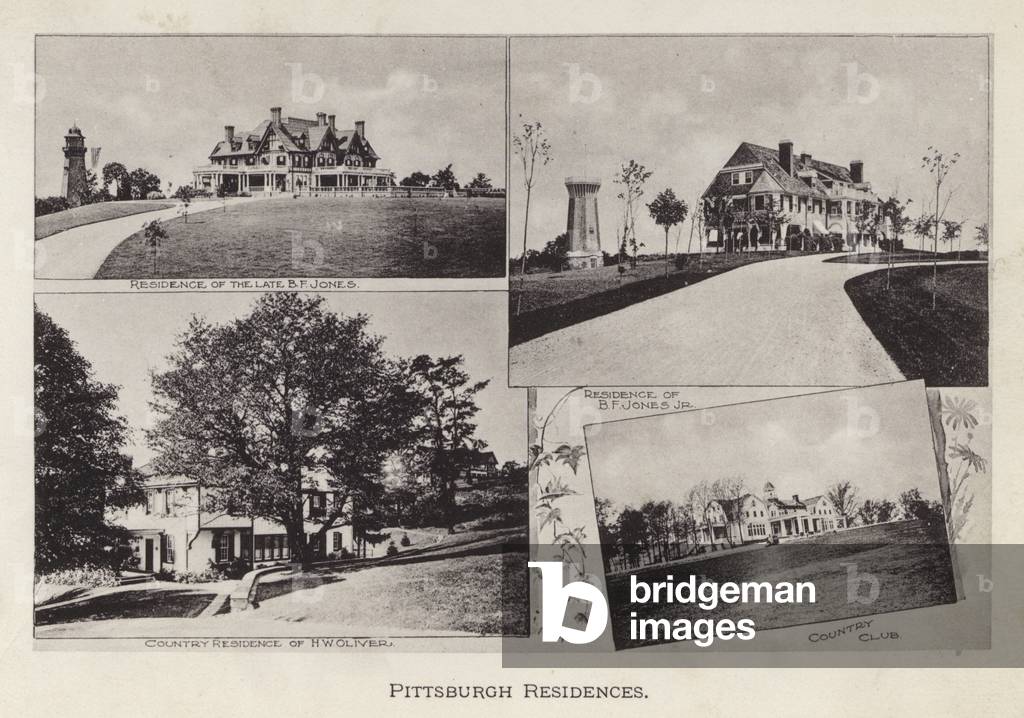 Pittsburgh: Pittsburgh Residences (b/w photo)