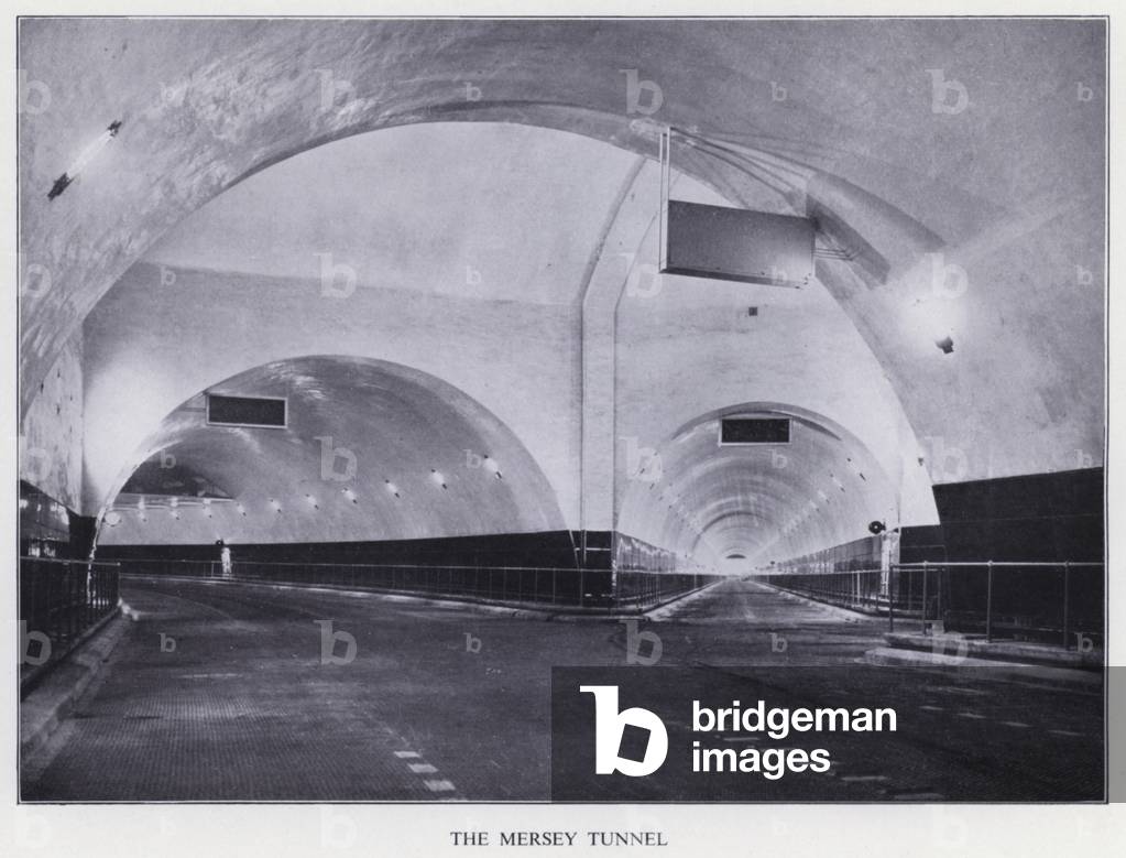 The Mersey Tunnel (b/w photo)