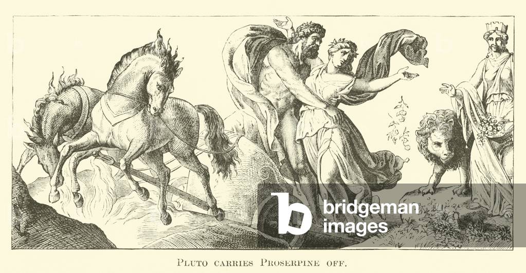 Pluto carries Proserpine off (engraving)