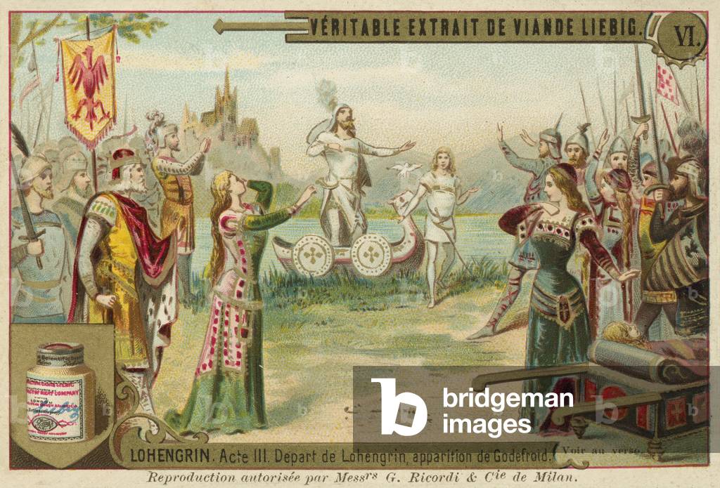 Scene from Richard Wagner's opera Lohengrin (chromolitho)