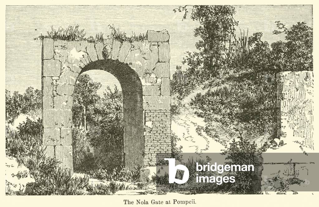 The Nola Gate at Pompeii (engraving)
