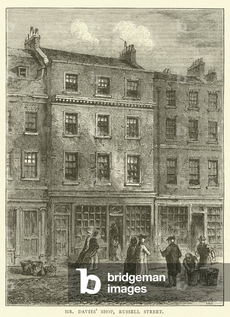 Mr Davies' Shop, Russell Street (engraving)