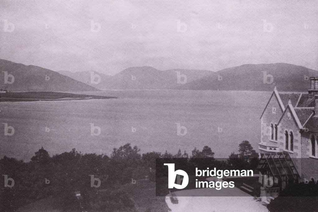 Loch Striven from Kyles of Bute Hydropathic (b/w photo)