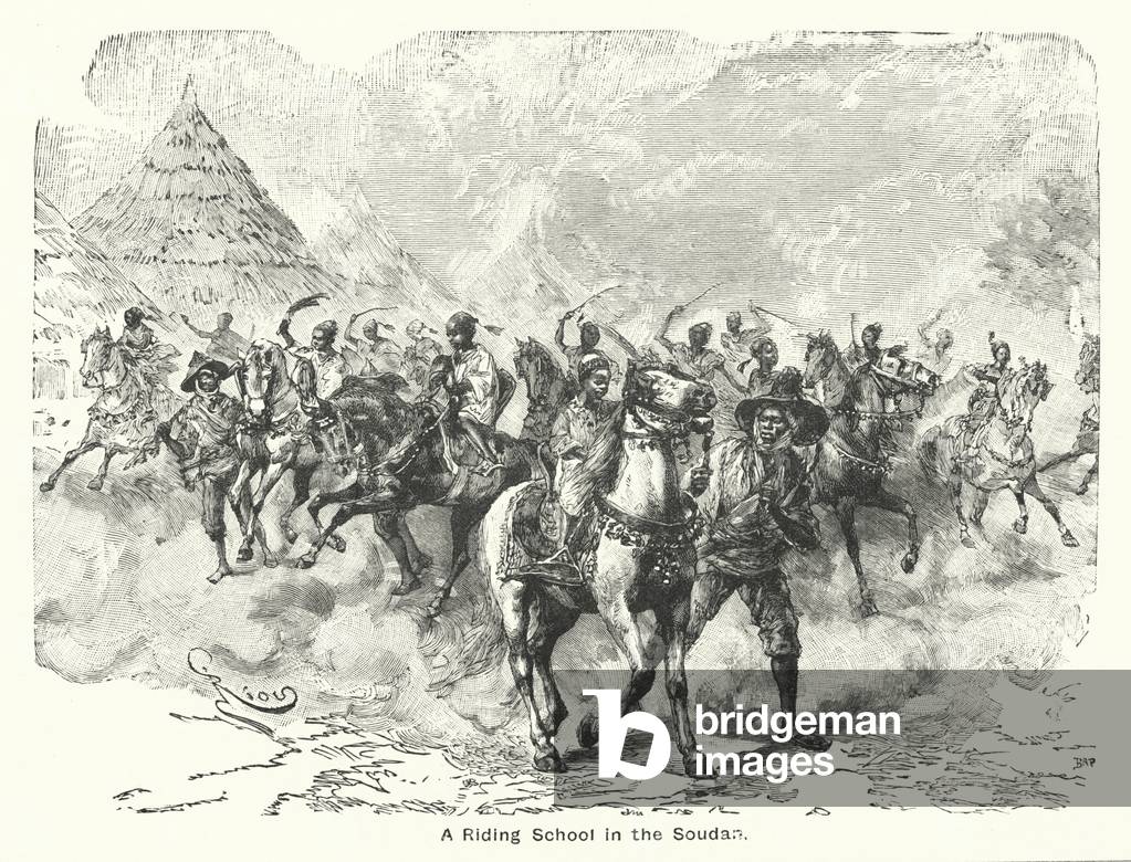 A Riding School in the Soudan (engraving)