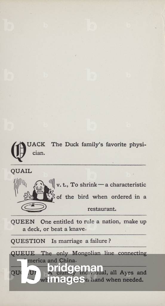 Foolish Dictionary: Quail (litho)