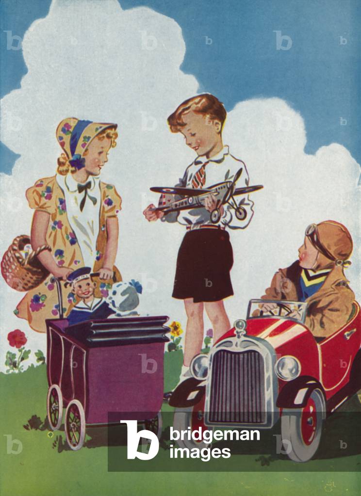 Wings and Wheels (colour litho)