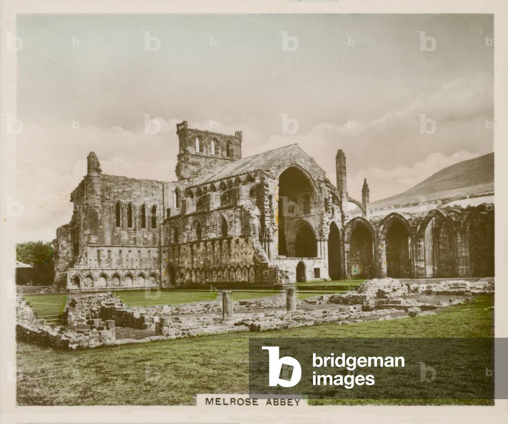 Melrose Abbey (coloured photo)