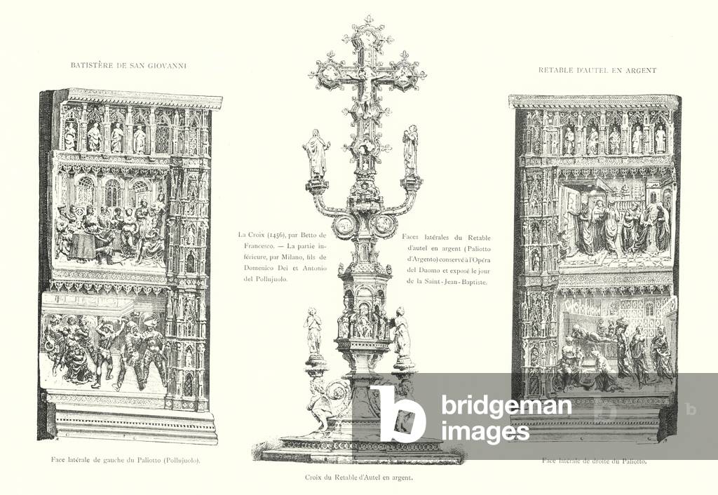 Batistere de San Giovanni, Retable d'Autel en Argent (engraving)