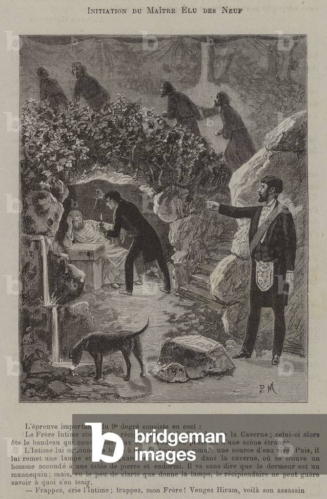 Initiation of a Master Elect of the Nine (engraving)