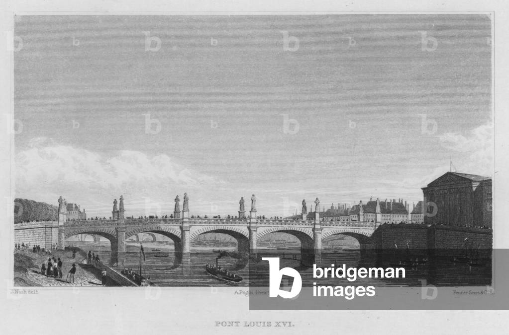 Paris, Pont Louis XVI (engraving)
