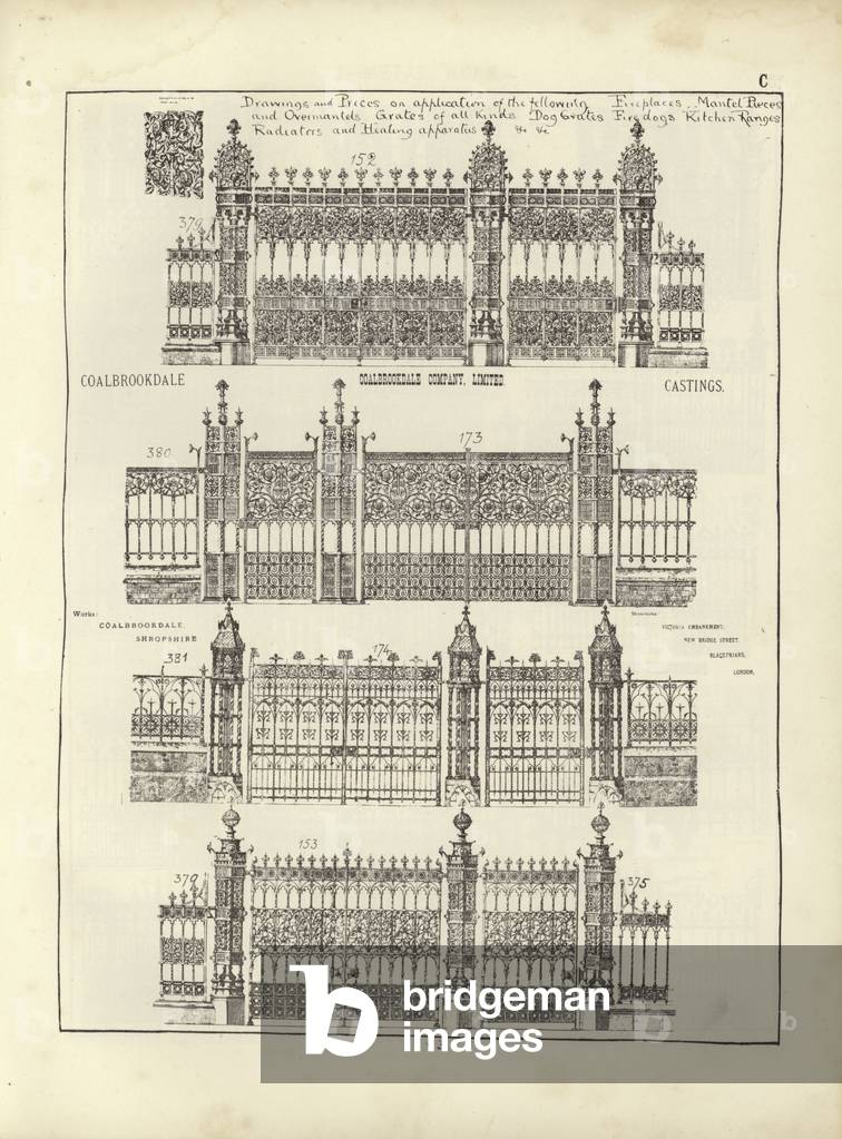 Page from The Architect's, Surveyor's and Engineer's Compendium 1892 (engraving)