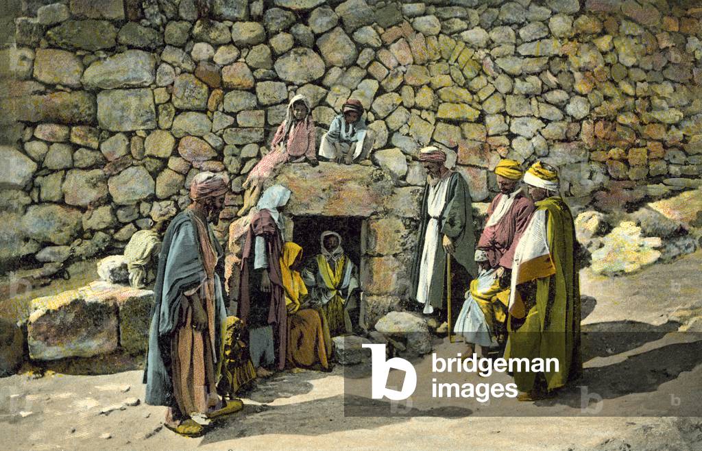 Tomb of Lazarus, Bethany, Palestine (colour photo)