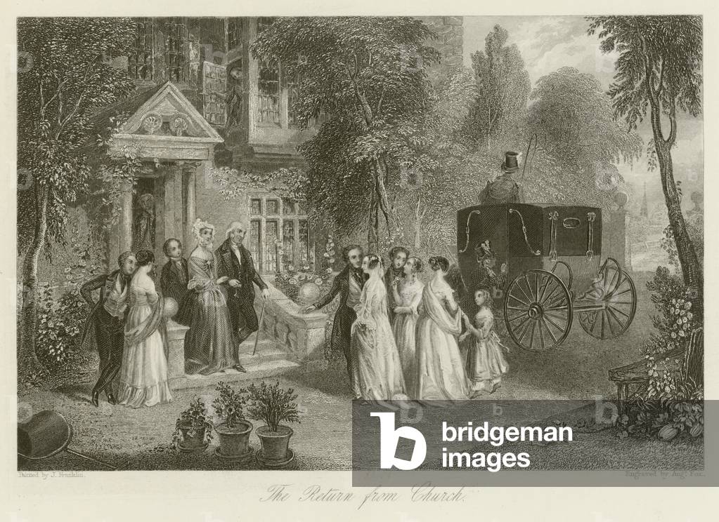 The return from church (engraving)