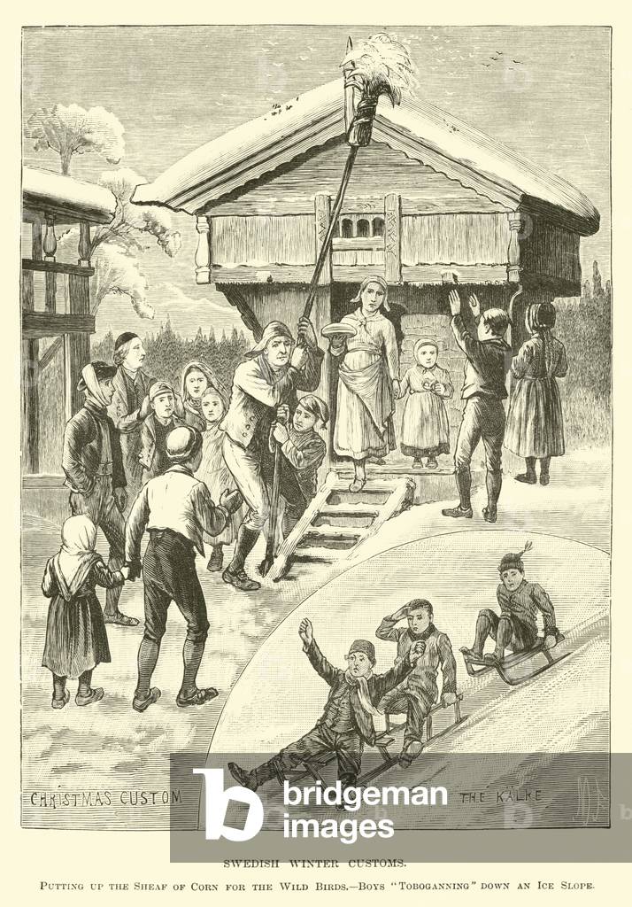 Swedish Winter customs (engraving)