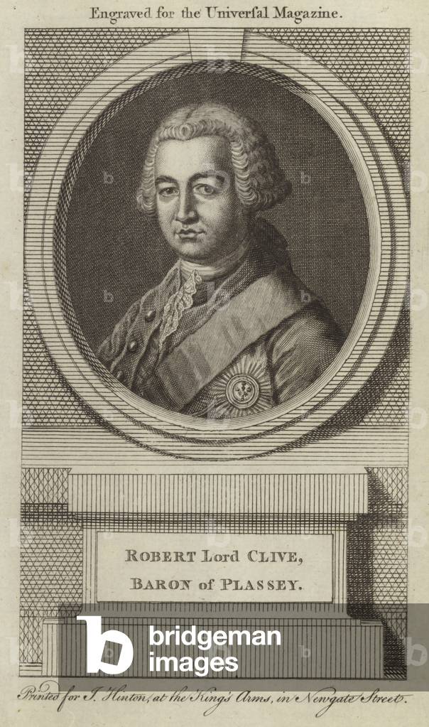 Robert Lord Clive, Baron of Plassey (engraving)