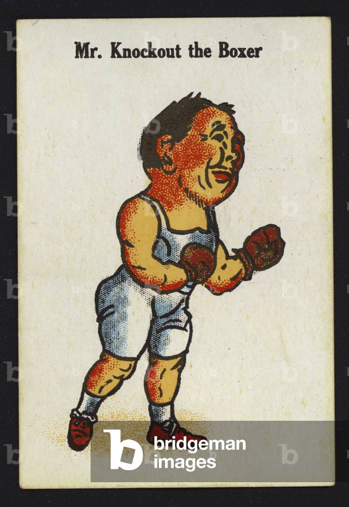 Playing card: Mr Knockout the Boxer (colour litho)