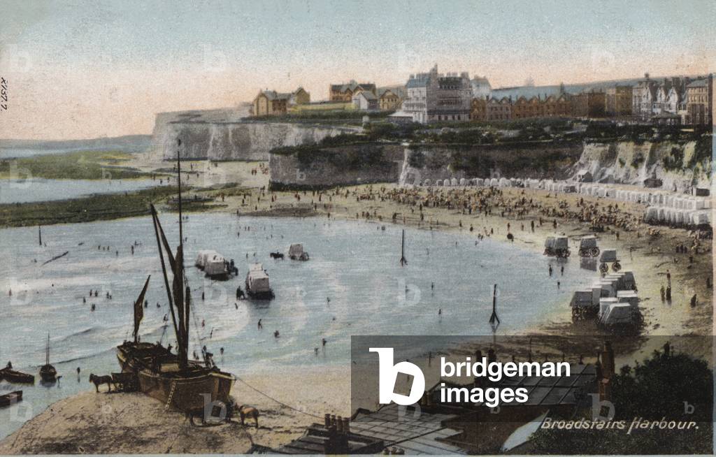 Broadstairs Harbour (coloured photo)