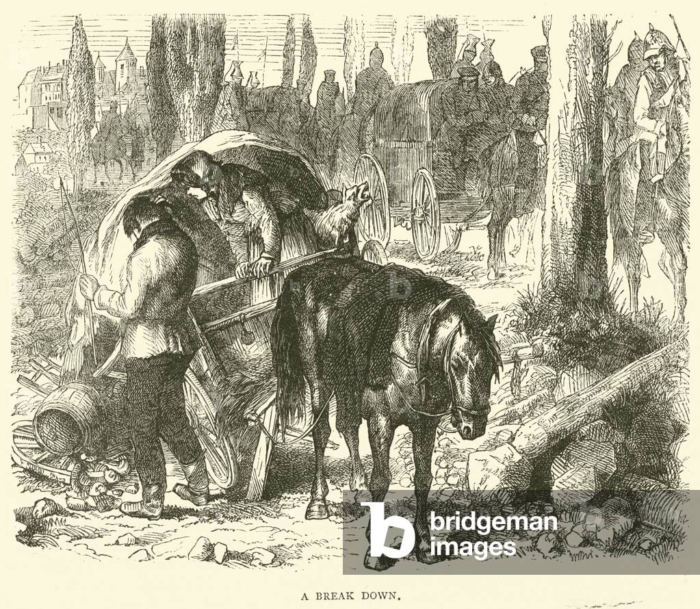 A break down, November 1870 (engraving)
