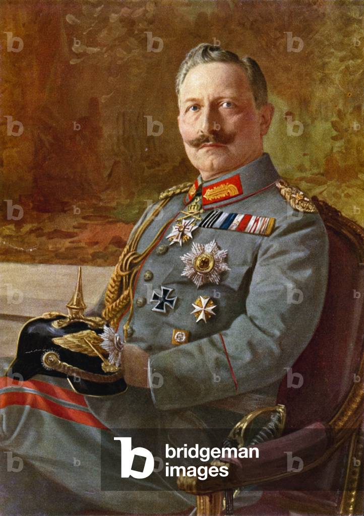 Kaiser Wilhelm II (colour litho)