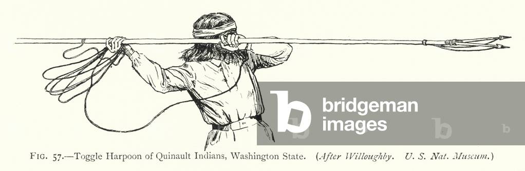 Toggle Harpoon of Quinault Indians, Washington State (litho)
