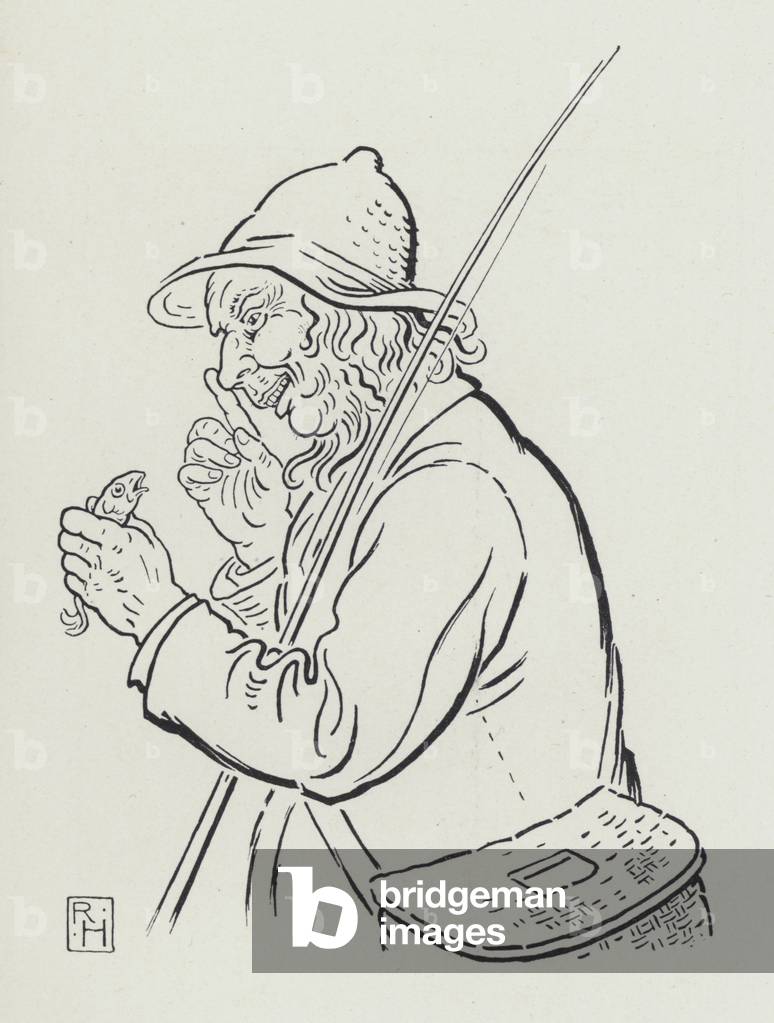 The Fisher And The Little Fish (engraving)