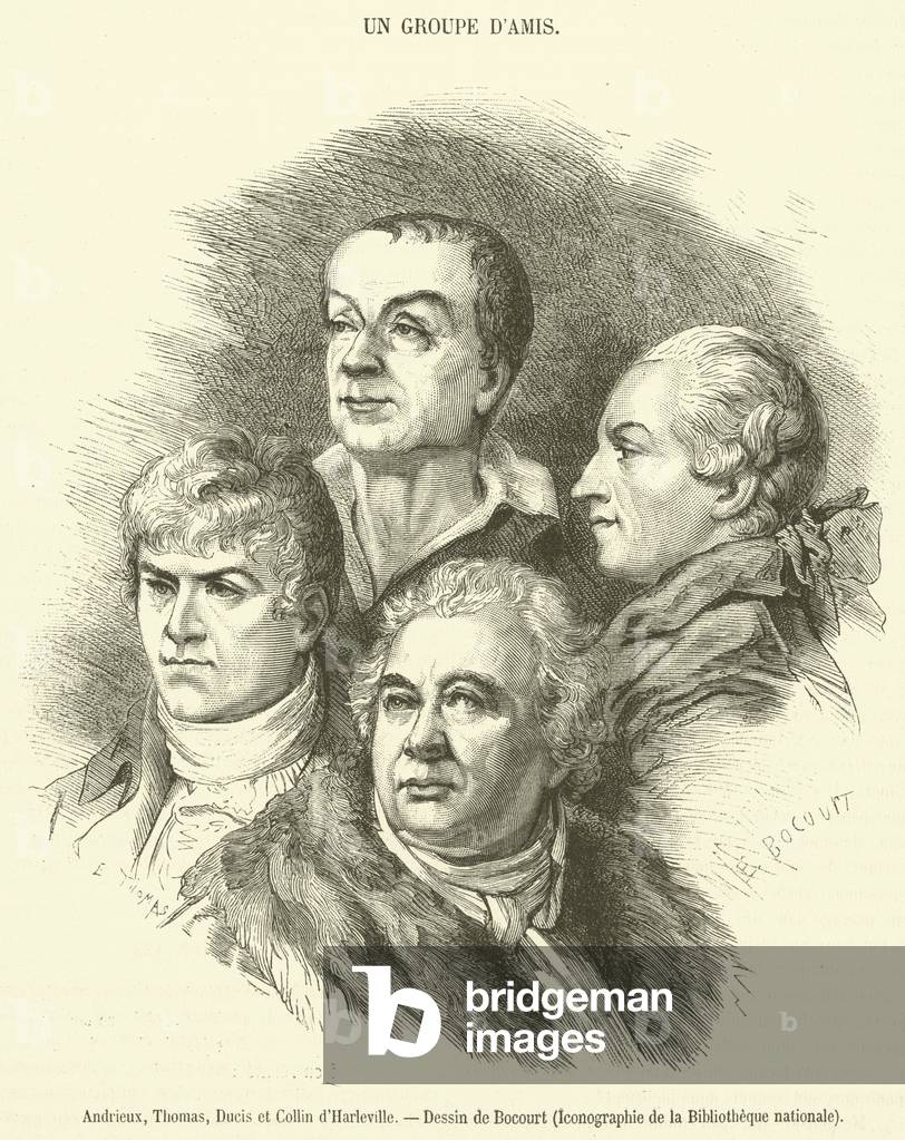 Andrieux, Thomas, Ducis et Collin d'Harleville (engraving)