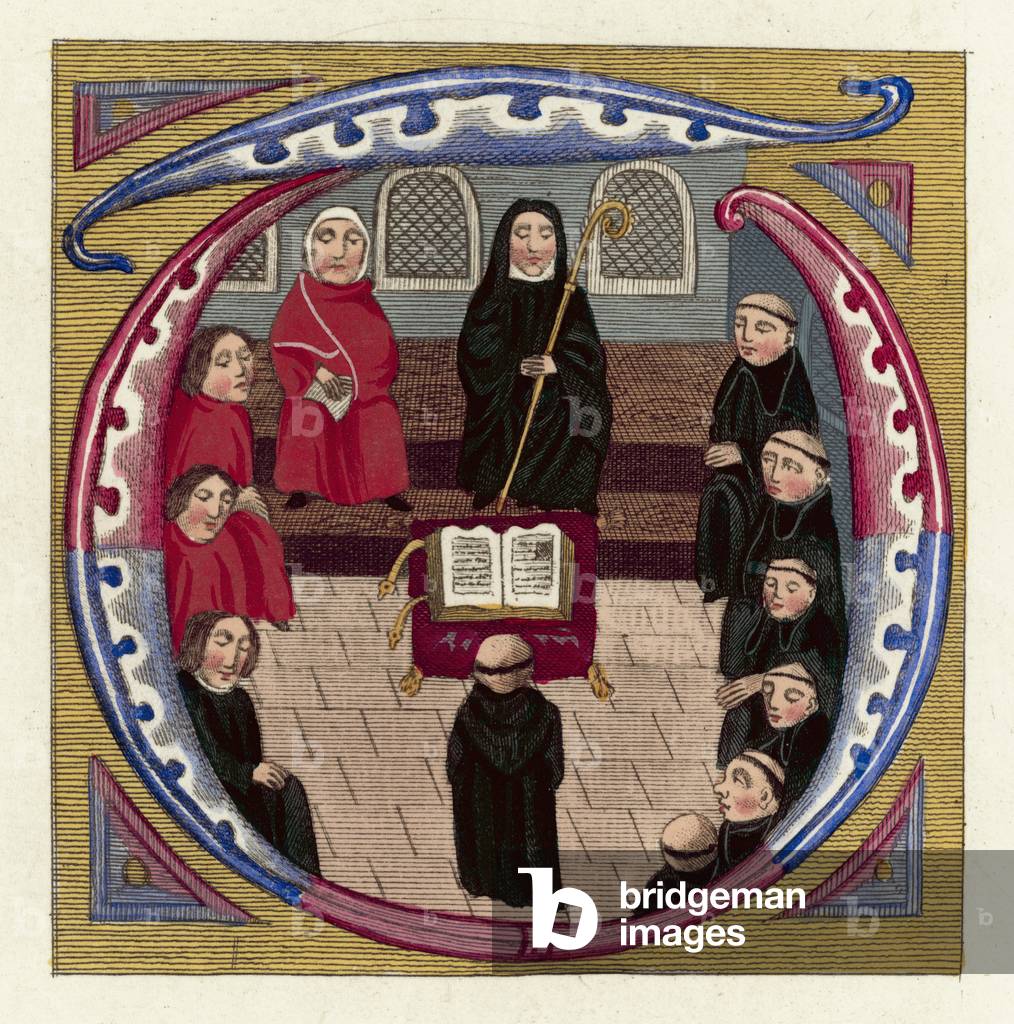 Confirmation of the Deed Of Alms (coloured engraving)