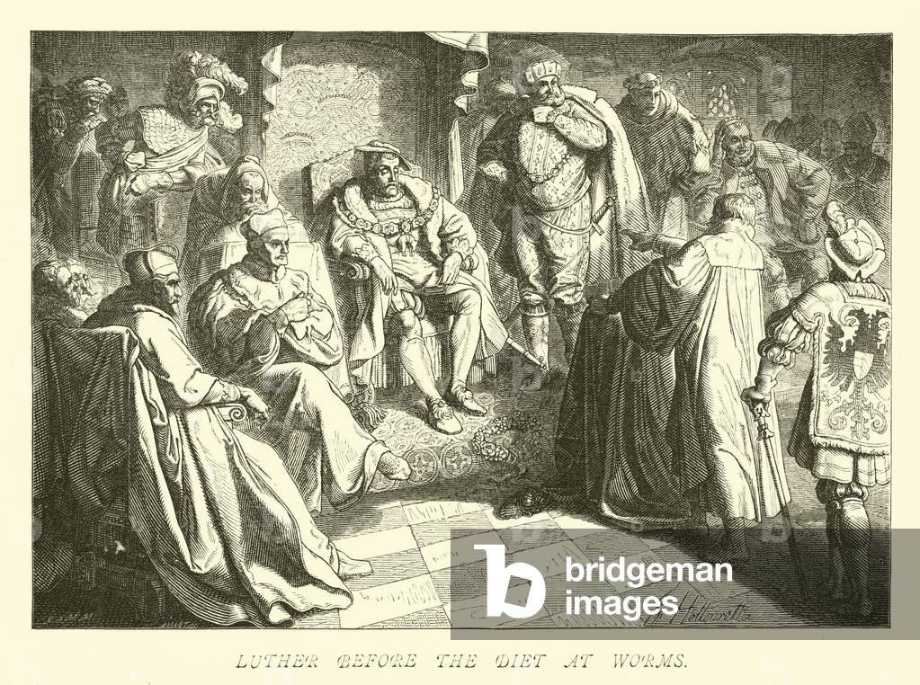 Luther before the diet at Worms (engraving)
