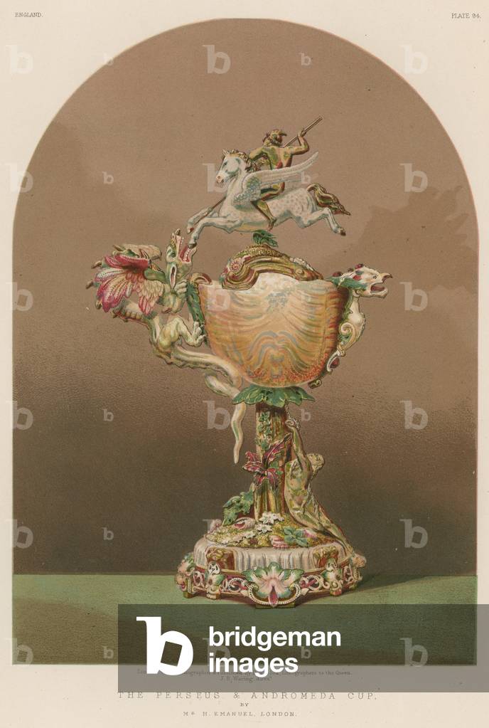 The Perseus and Andromeda Cup by Mr H Emanuel, London (chromolitho)