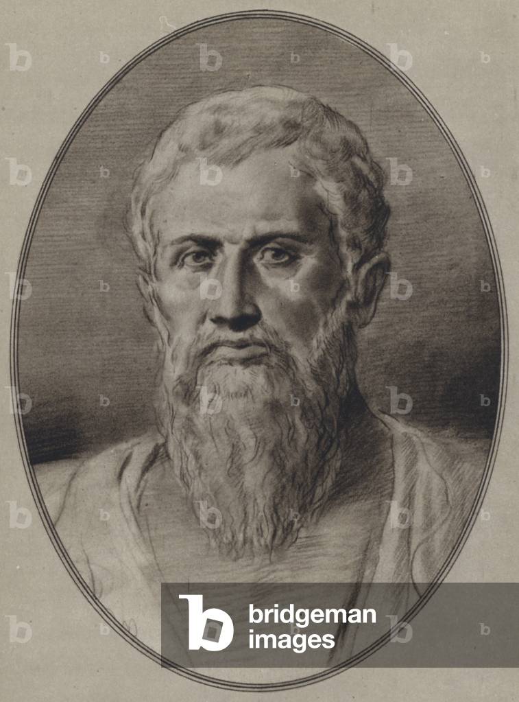 Portraits of Great Philosophers: Plato (litho)