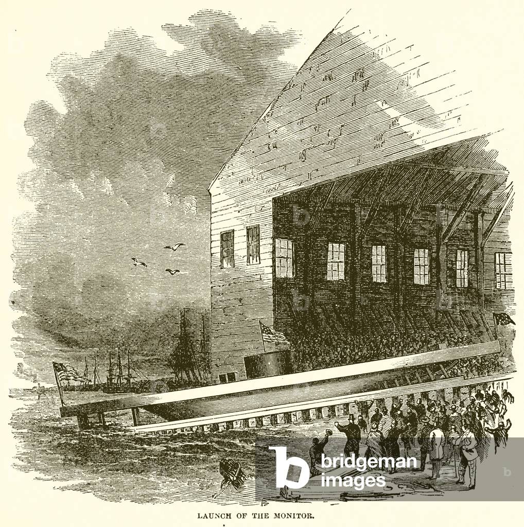 Launch of the Monitor (engraving)