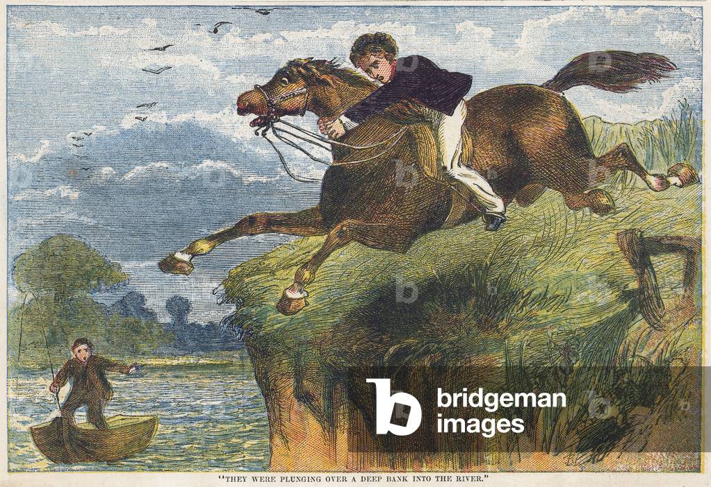 Plunging into the river