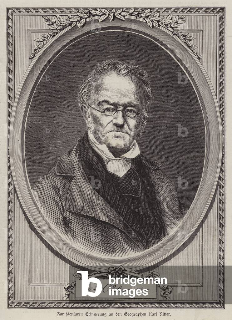 Karl Ritter, German geographer and professor at the University of Berlin (engraving)