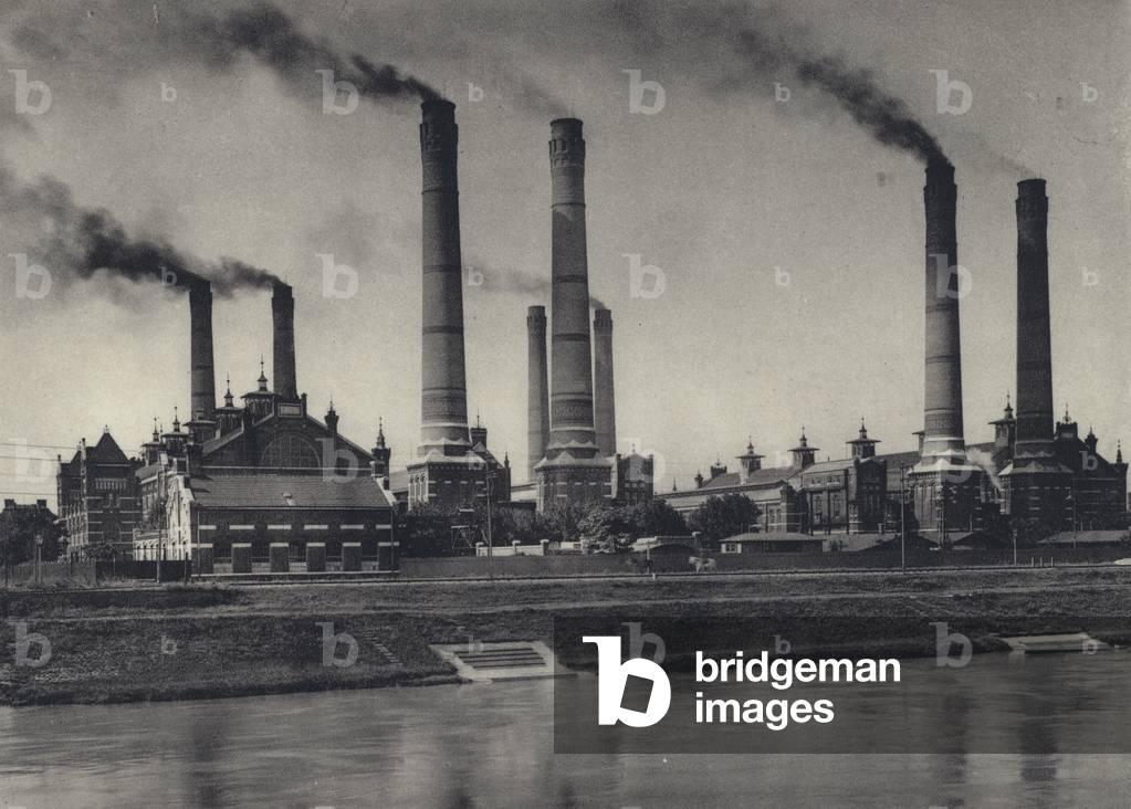 Municipal Electric Works (b/w photo)